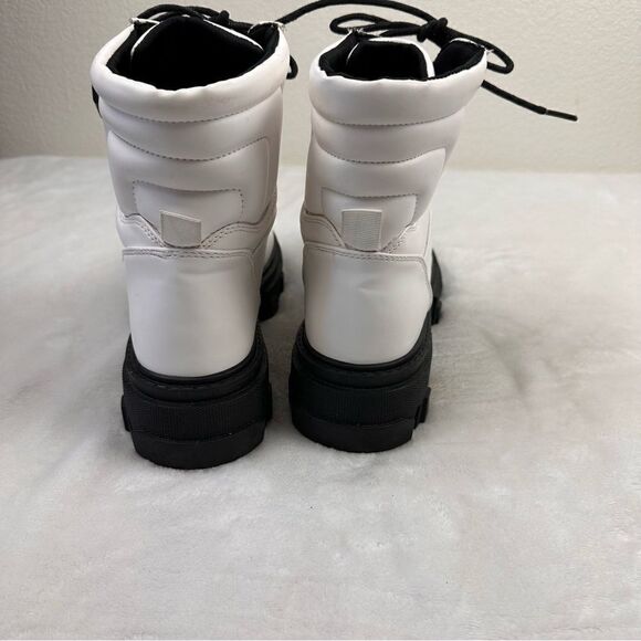Yoki white combat boots size 10 - Picture 5 of 10